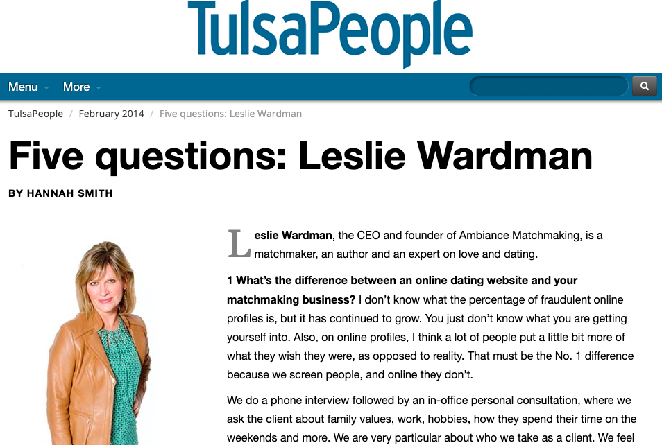 Tulsa People Ambiance Matchmaking Feature